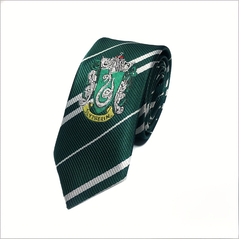 TEMU . Harry Potter Series Tie Gryffindor, Hufflepuff, Ravenclaw, Slytherin College Striped Design Elegant Casual Streetwear And Daily Wear