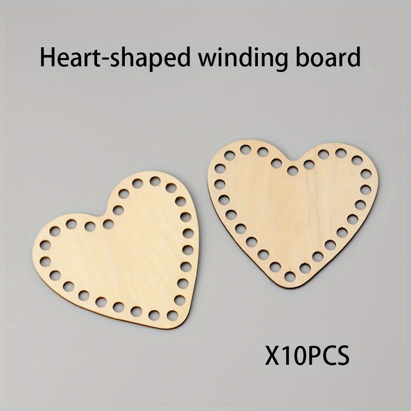 

Heart-shaped Wooden Knitting Basket Base, Set Of 10, Crochet Bag Bottom Winding Board For Diy Crafts, Beige (10cm/3.93inch)