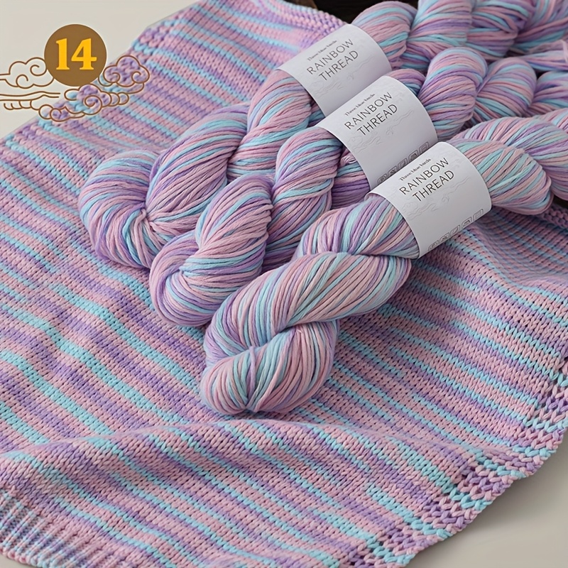 TEMU Set Of 3, Colored , Gradient Yarn, For Knitting Sweaters, Shawls, And Vests, Handmade Yarn.