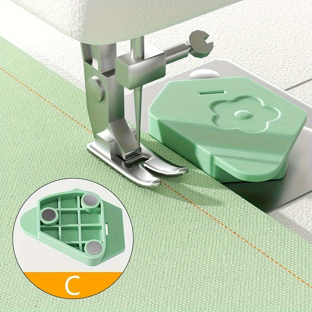 TEMU 1pc Of Magnetic Seam Guide For Sewing Machines, Polygonal Seam Guide