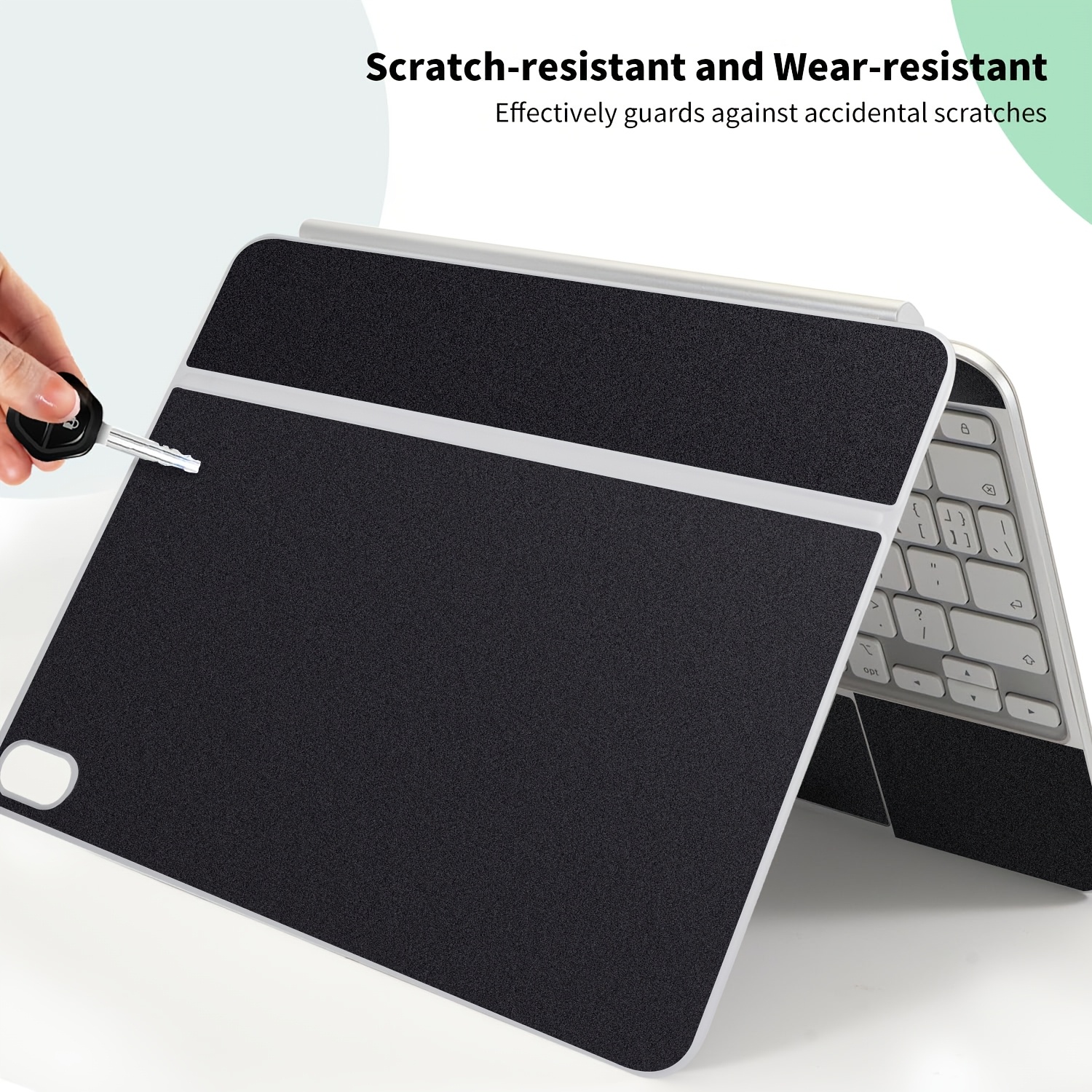 iMMOENUC 2025 for ipad Air M3 Magic Keyboard 3-Side Full Coverage Protective Vinyl Stickers - Self-Adhesive Pre-Cut Top/Bottom/Keyboard Panel, Scratch-Resistant & Anti-Fingerprint, Sleek Design, Durable Protection