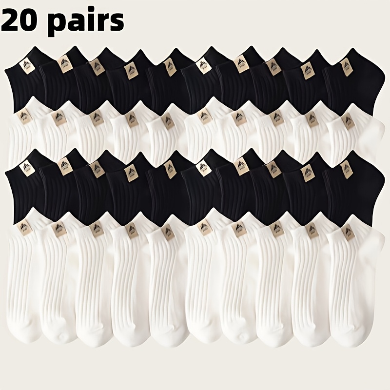 10/20 Pairs Men's Socks - Odor-resistant, Comfortable, Breathable, Suitable For
