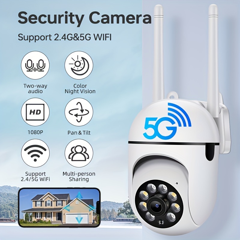Secure Your Home With 1080p Hd Wifi Outdoor Night Vision - Temu