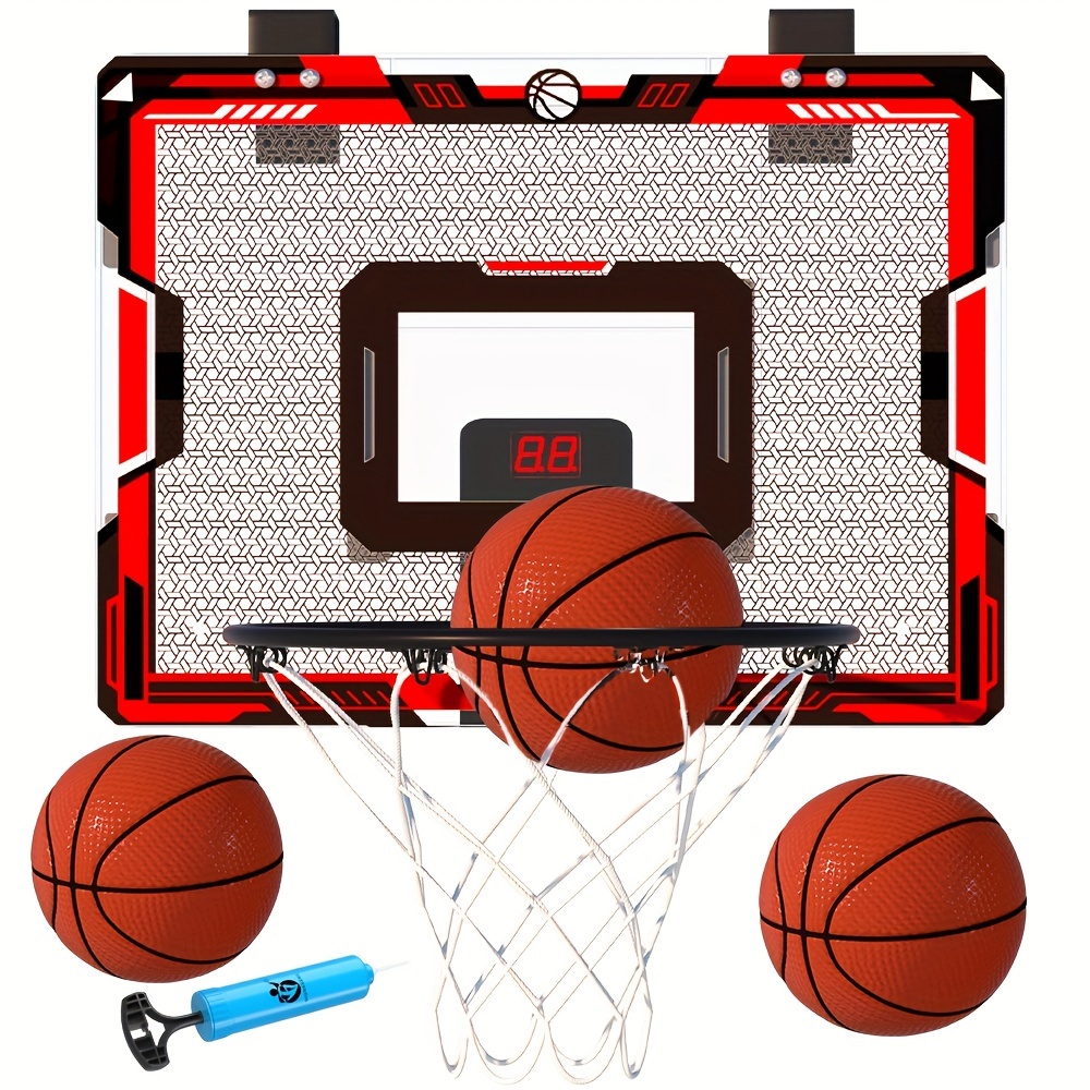 Canasta De Baloncesto Para Trampolín Infantil – Aro Con Borde Acolchado Y Fácil Instalación – Incluye 4 Pelotas Y Bomba – Ideal Para Interior Y Exterior