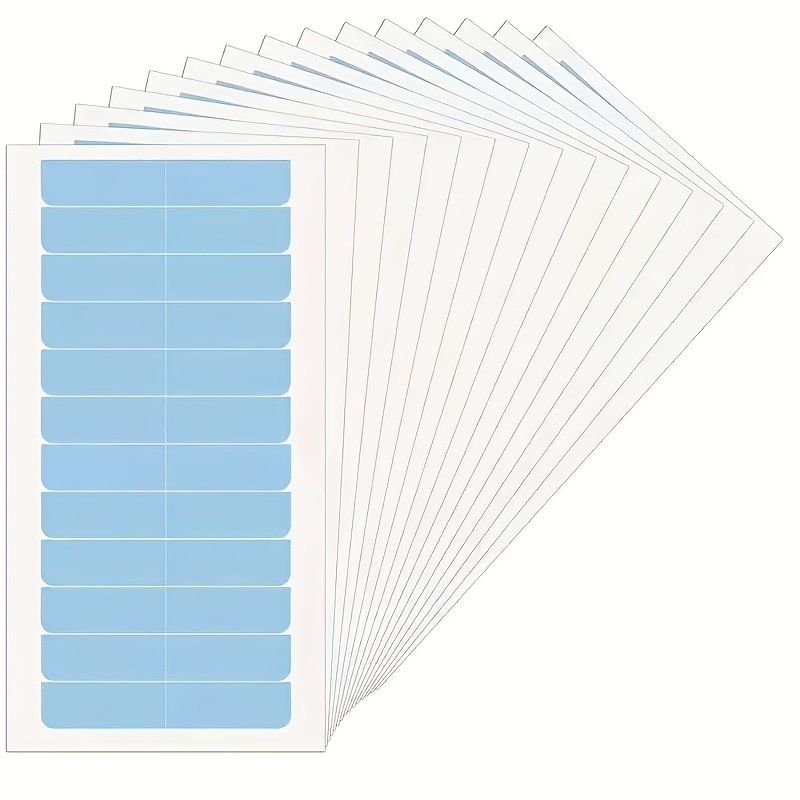 TEMU 120pcs Bande Adhésive pour Perruques Lace Front, Bandes de Bande Adhésive pour Extension, Double Face, Forte Tenue, Bande Adhésive Transparente