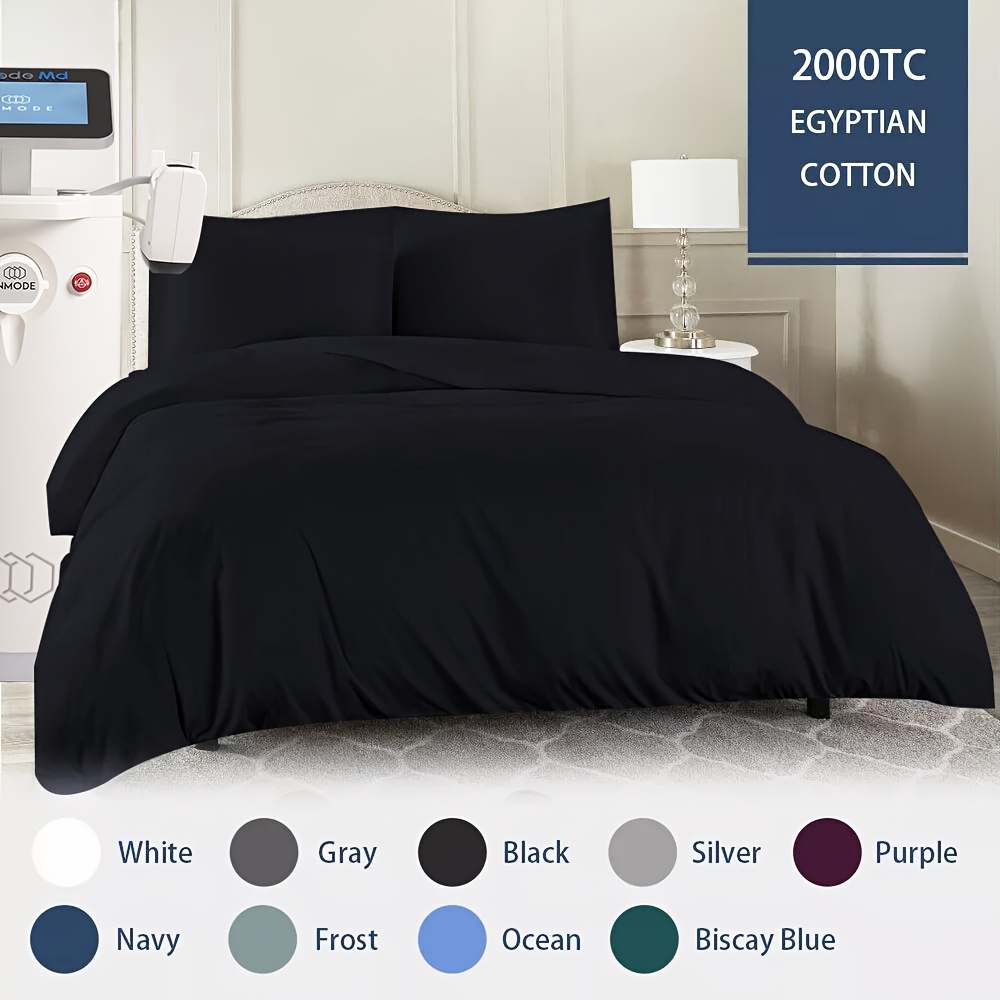 TEMU 3pcs 2100tc 100% Quilt Duvet Cover Single/double/queen/king Size Cover W/ Pillowcase Luxurious Duvet Cover With Zipper Closure Duvet Cover Set