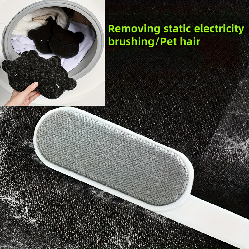 

Pet Hair Remover Kit, Reusable For Clothes, Sofa, Furniture, Bedding, Carpet Cleaning, Washer Lint Roller, Double-sided Adhesive, Manual , Plastic Material, Cordless