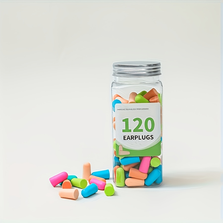 TEMU 60/120 tapones para los oídos de espuma de reutilizables y - Suaves, cómodos y duraderos, ideales para dormir, estudiar y trabajar - Perfectos