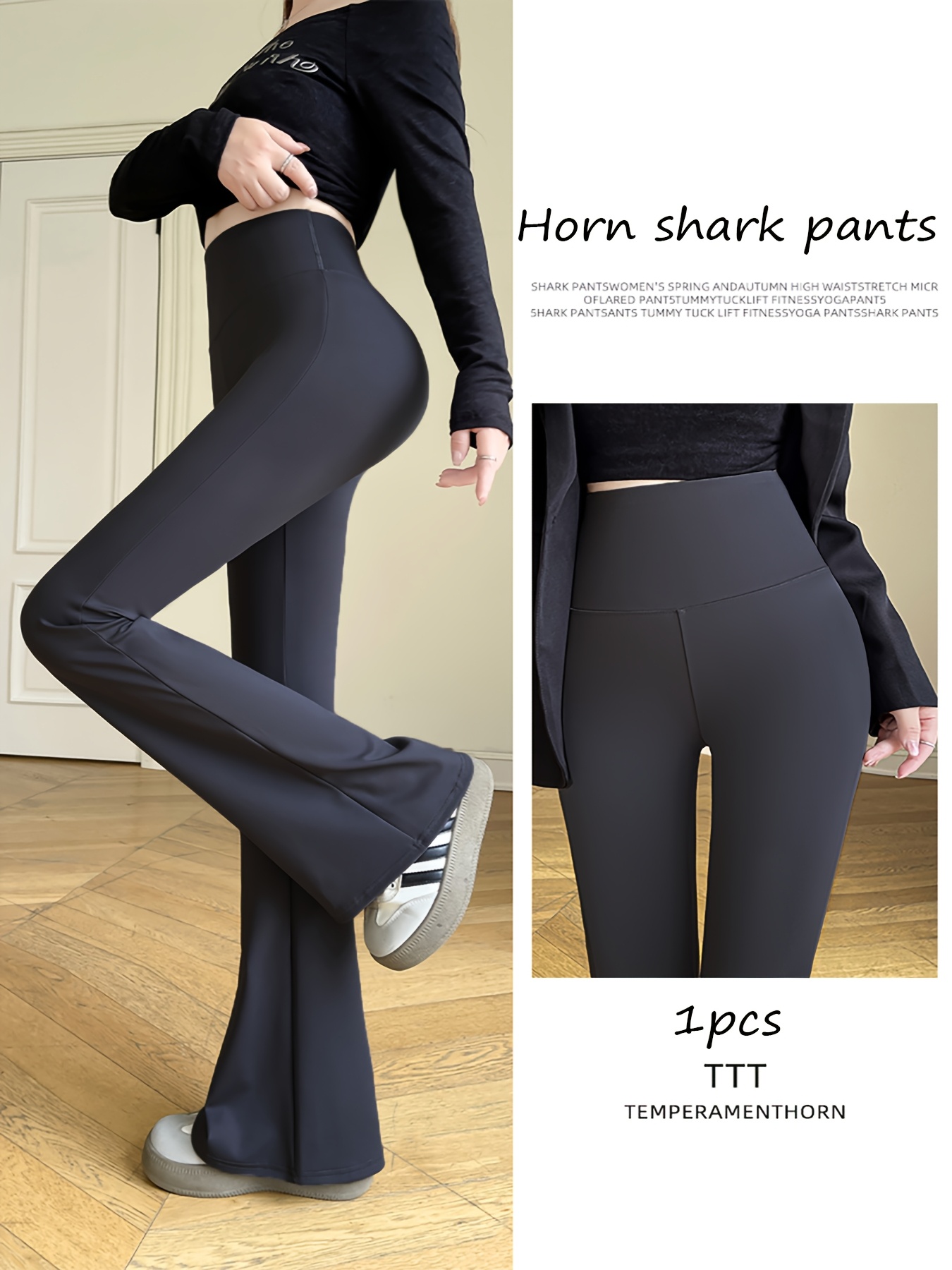 1pc *-Fit Flare Leg Yoga Pants High-Stretch, Comfortable Gym Home  Workout Tights Fitness and Casual Wear, Gym Tight|Fl