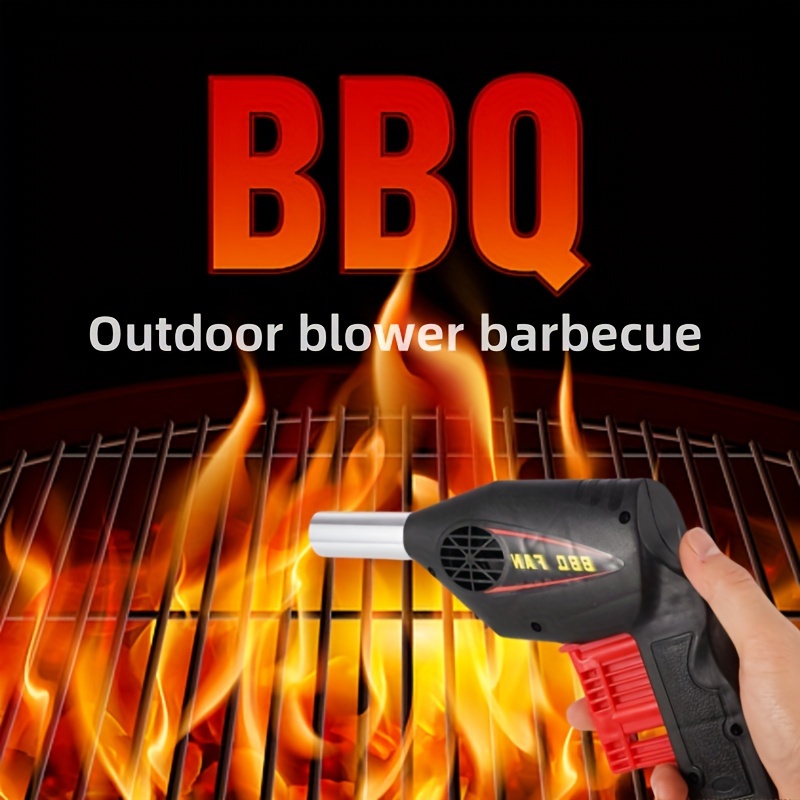 

1pc Portable Handheld Bbq Blower - Easy-carry Outdoor Grill Fan For Camping & Picnics, Durable Plastic
