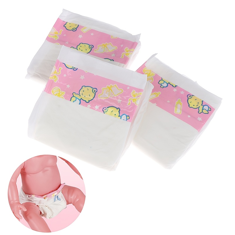 

3pcs Realistic Doll Diapers For Party Decor - Home, Office & Bookshelf Display, Party