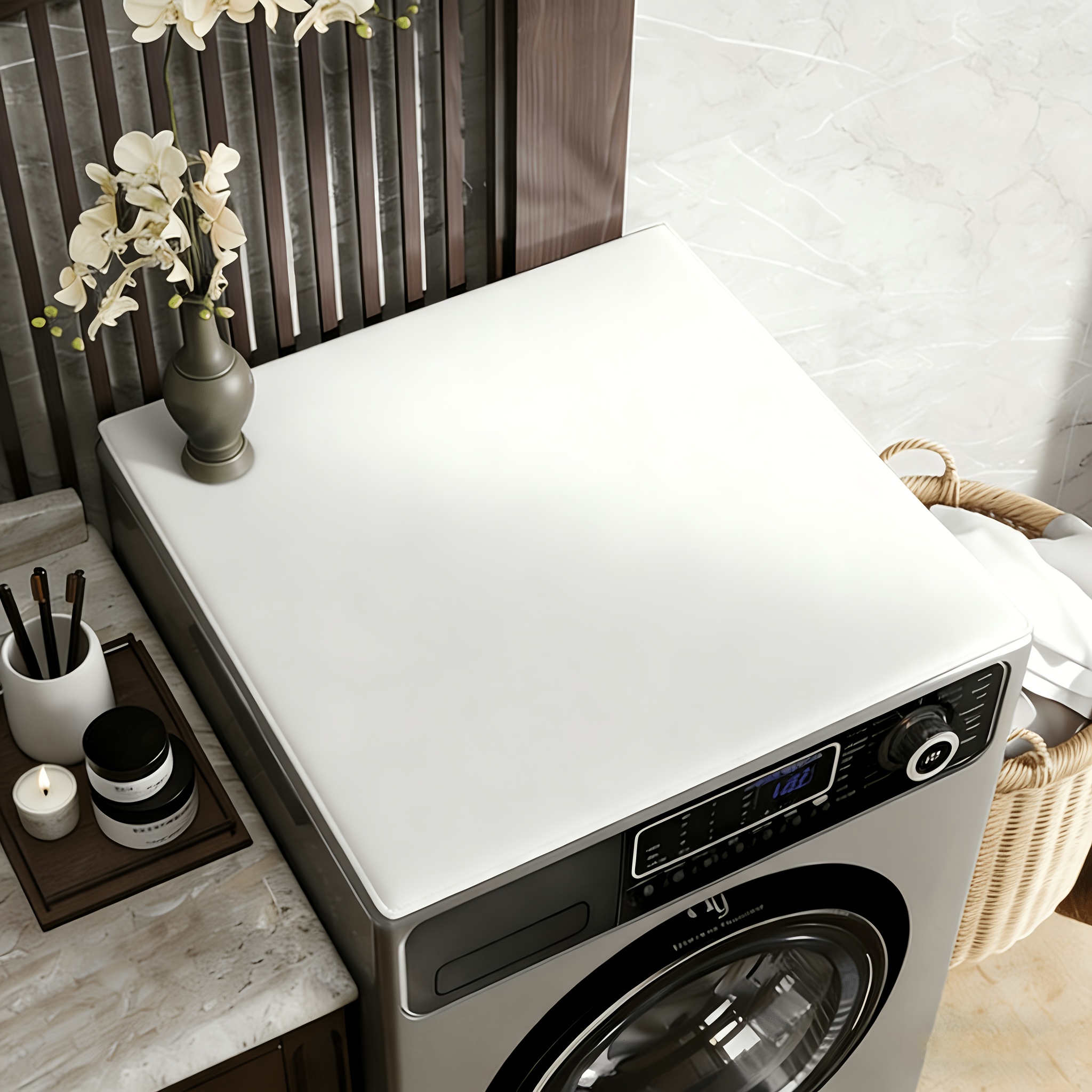 E-shop Vollautomatische Trommelwaschmaschine Kühlschrank Top Abdeckung Pad Pulsator Leder Reinigungsabdeckung Staubschutzhülle Moderne Minimalistische