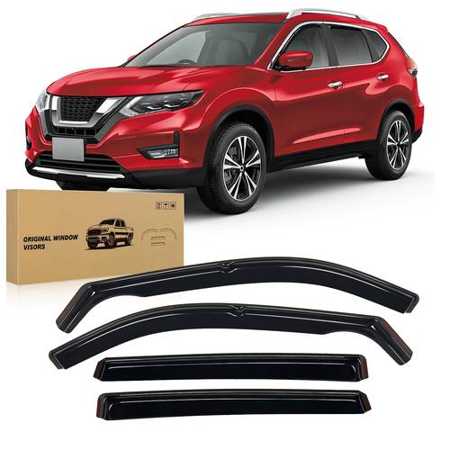 in channel rain guards for nissan 2021 2022 2023 2024 2025 original window deflectors vent window visors 4pcs