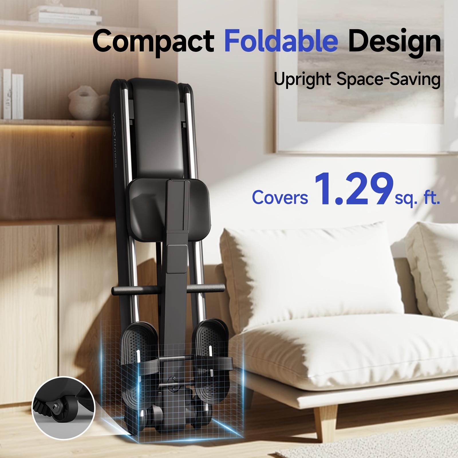 YPOO Magnetic Rowing Machine, Wireless & App Supported