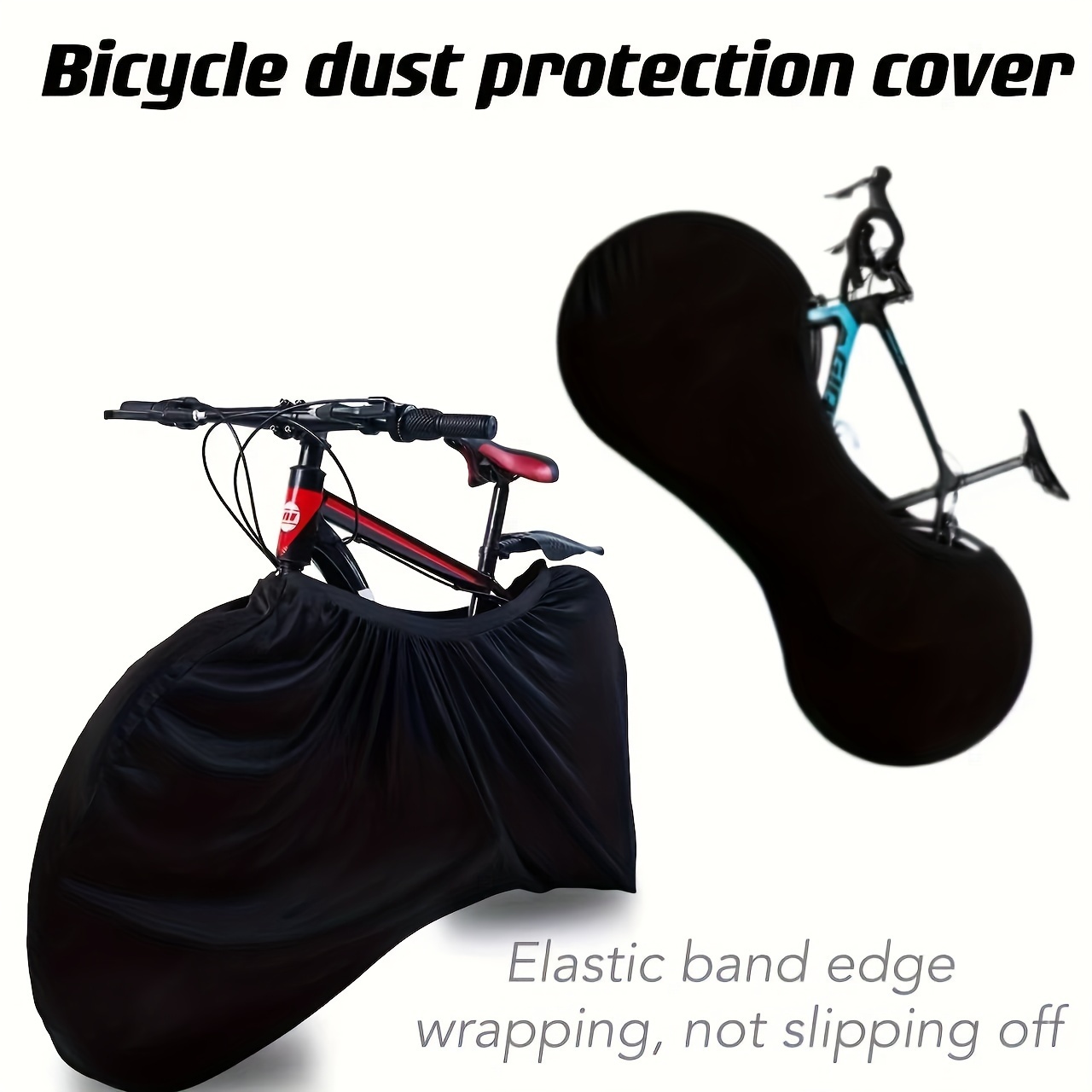 

Heavy Duty Bicycle Dust Protection Cover With Elastic Band - 100% Polyester Knit Fabric, Hand Washable Or Dry Cleanable Bike Cover With ≥80% Textile Material Content