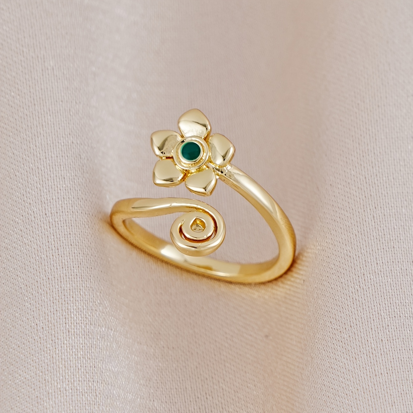 TEMU 1 pièce Bague d'orteil ouverte minimaliste, Mini bague d'orteil avec fil floral, Convient pour les vacances, les festivals de musique et les