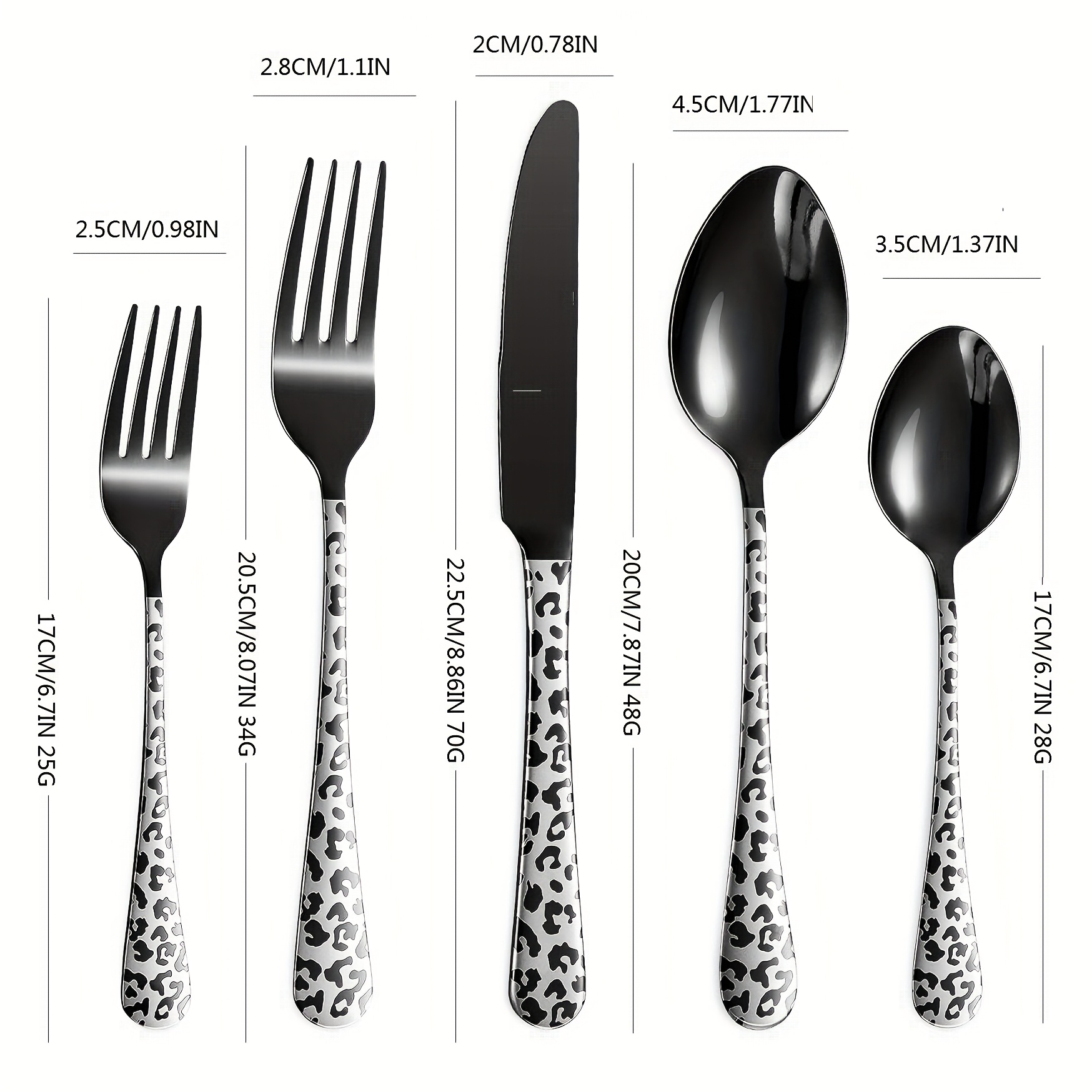 personalized   print tableware set stainless steel  n fork knife   polished durable ideal for home kitchen holiday dining stylish cutlery durable utensils   Product details 2