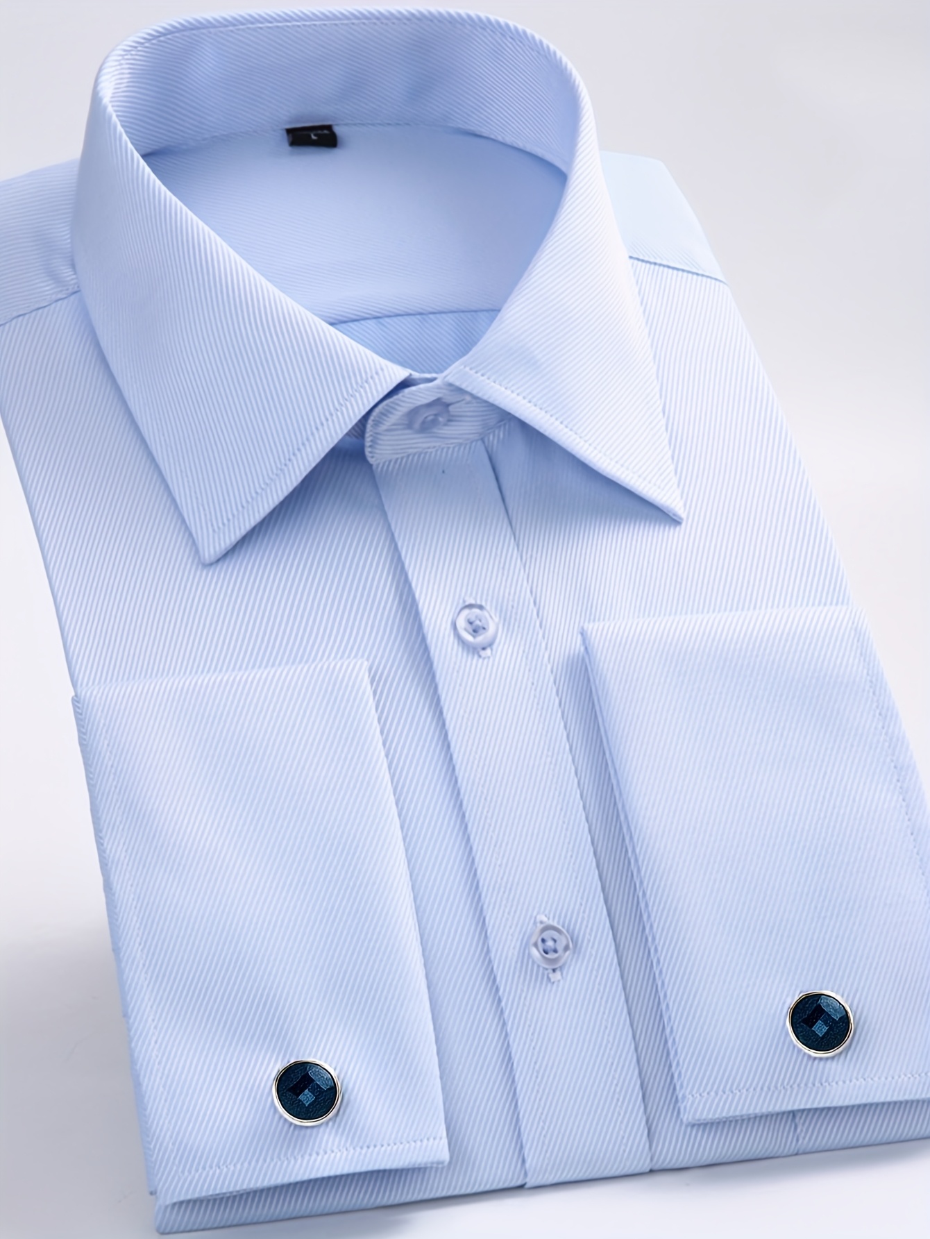 item picture 2026 new mens french dress shirt double cuffs free cufflinks gift formal   elegant   fit