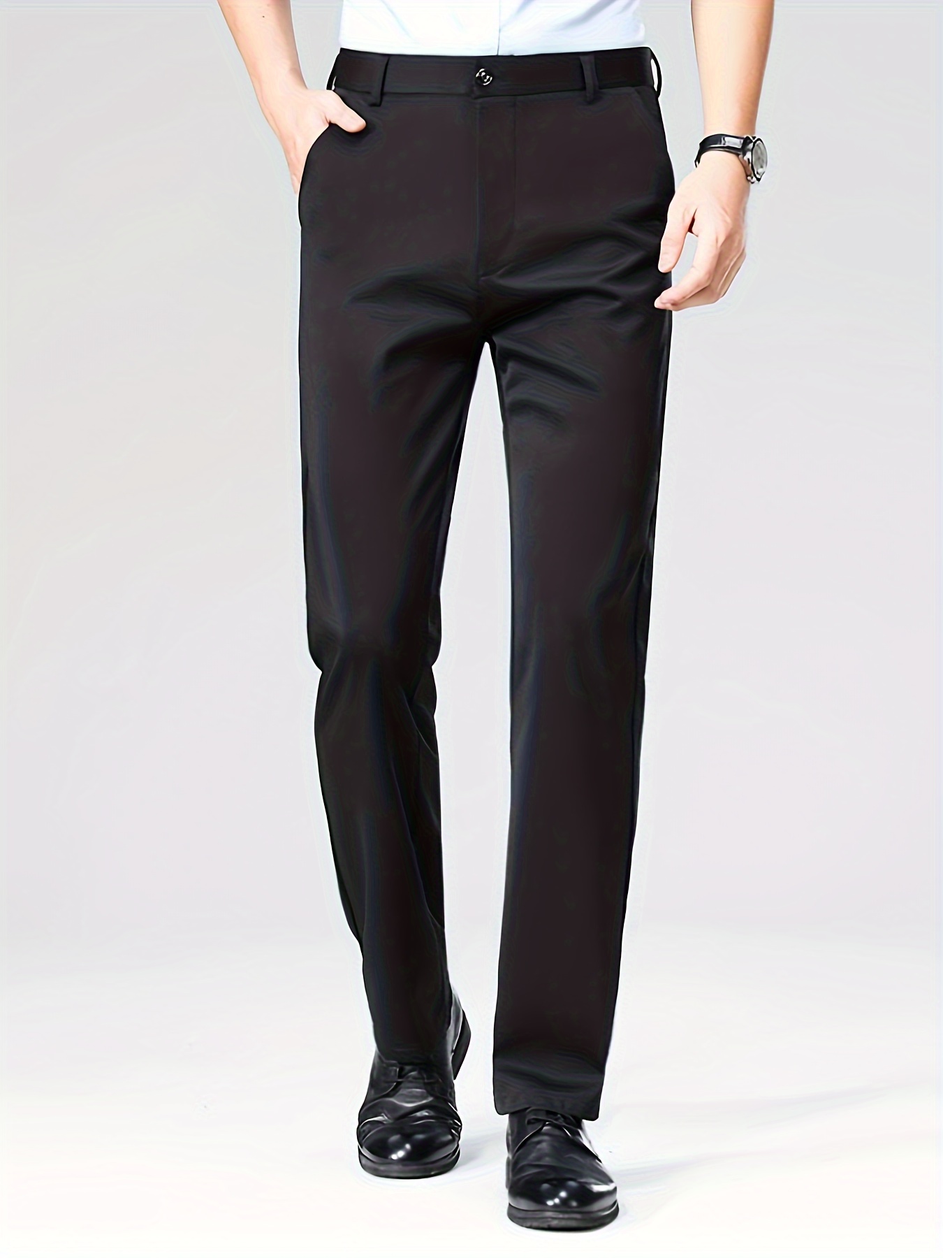 Men'S Casual Long Trousers, Business Slacks, Loose-Fitting, Versatile Straight-Leg Pants for Dads. details 10