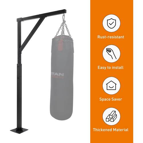height adjustable foldable heavy duty boxing punching bag stand metal sandbag rack freestanding up to 300 lbs for home fitness stable