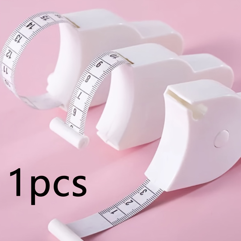 Image of 1pc, Three-dimensional Ruler Automatically Shrinks Y-shaped Waist Ruler Tape Measure Fitness Sports Body Measurement Soft Leather Tape Measure Cm Tailor, Sewing, Handmade Supplies