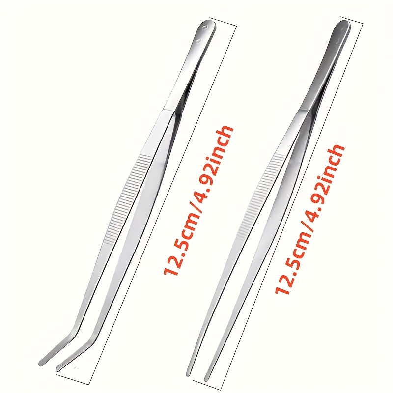 TEMU Set de Pinzas de Acero Inoxidable Esenciales de 2 Piezas para Jardinería - Tamaño Engrosado de 4.92In, Ideal para el Cuidado de Plantas