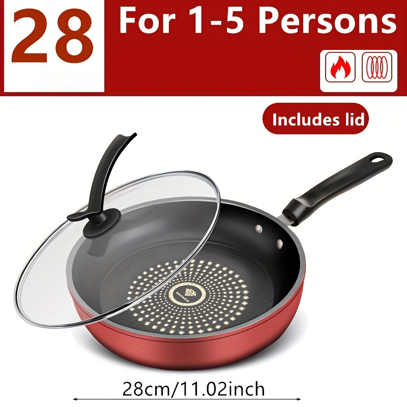 TEMU Cast Iron Set With (11.02-inch) – Frying Pans For Rv, Home, And – Ideal For Steaks, Pancakes, And Meals On Gas Or Induction – , , And Long- Design