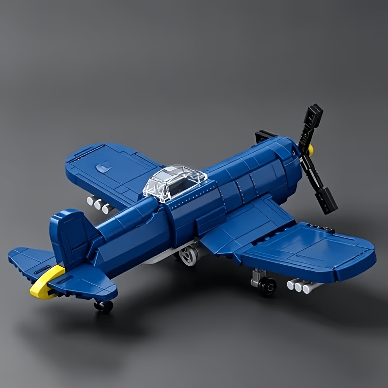 Military Blue Airplane Model Set, Desktop Collectible Ornament