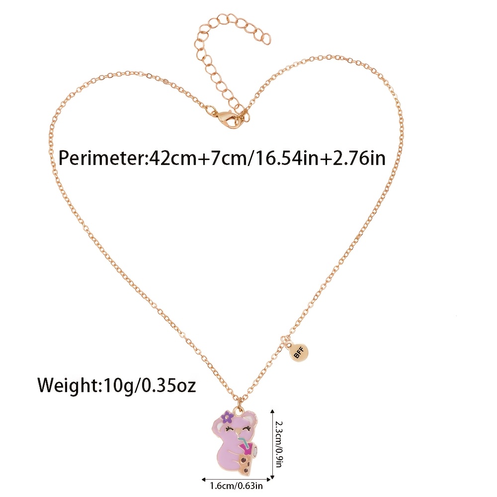 2pcs Koala Pendant Necklace BFF Set for Girls