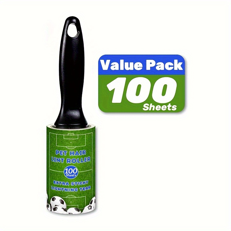 TEMU Rouleau anti-peluches 100/300/400/600 feuilles, rouleau anti-poils d'animaux, recharges de rouleau anti-peluches, rouleau anti-peluches collant