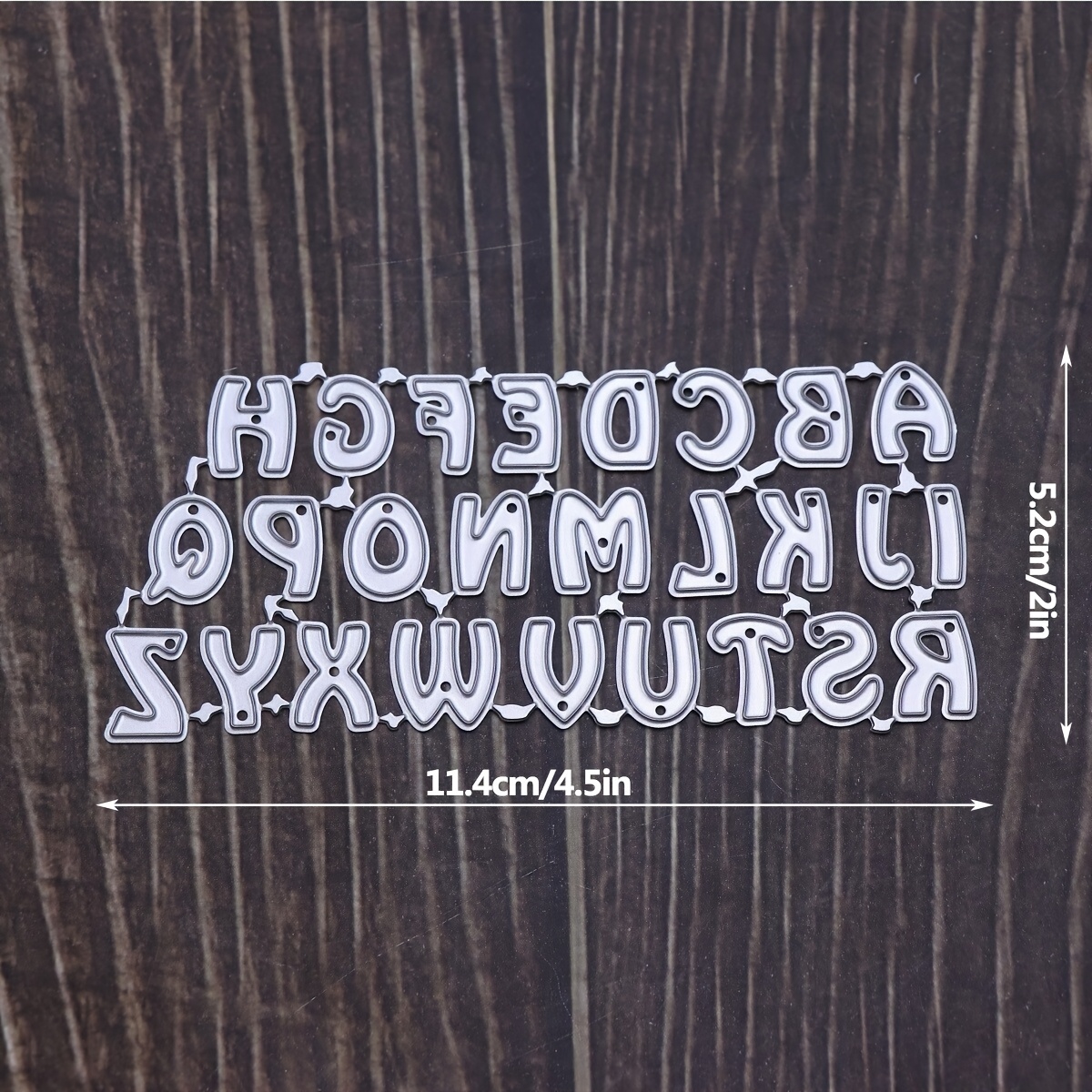 Crafts Embossing Dies 26 A-z Alphabets Border Metal Cutting Dies Stencils For Making Scrapbooking