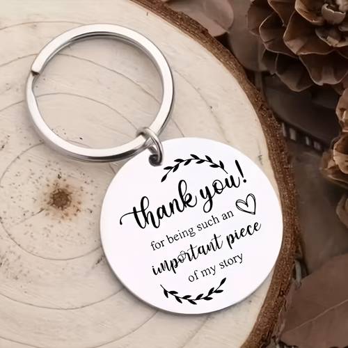 Artikelbild 36-teiliges edelstahl-schlüsselanhänger-geschenkset | elegante weiße runde schlüsselanhänger mit danke-anhänger & organzabeutel - ideal für hochzeiten, ruhestand, geburtstage, jahrestage, mitarbeiterwertschätzung -