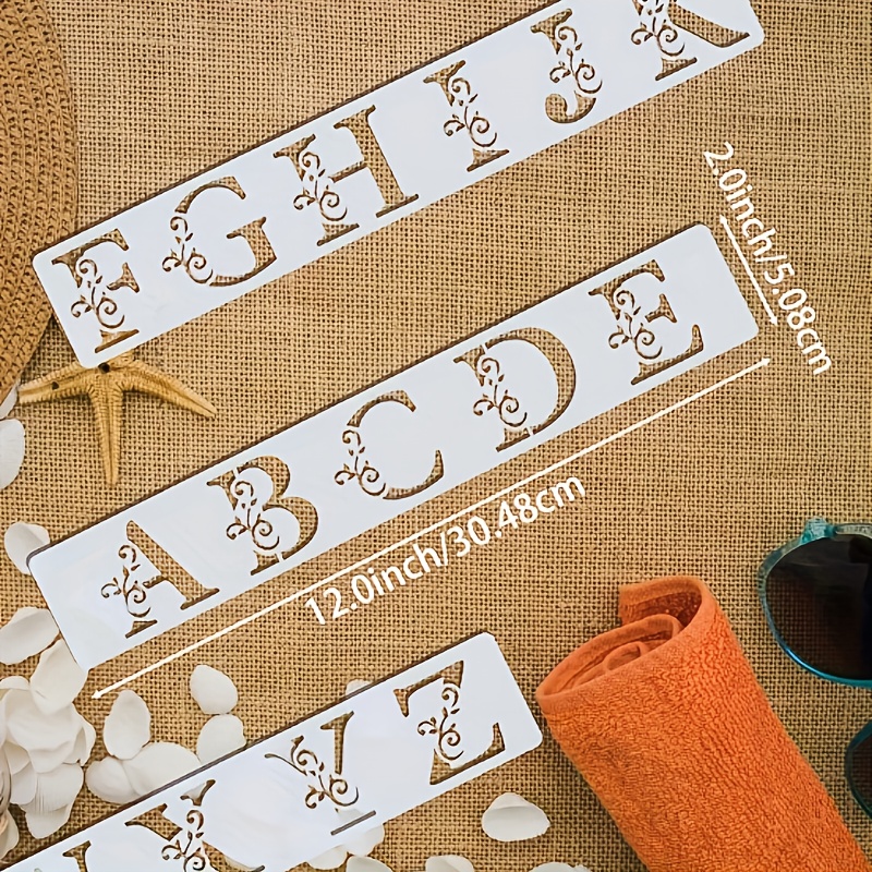 5pcs Large Capital Letter Stencil Templates for Crafting