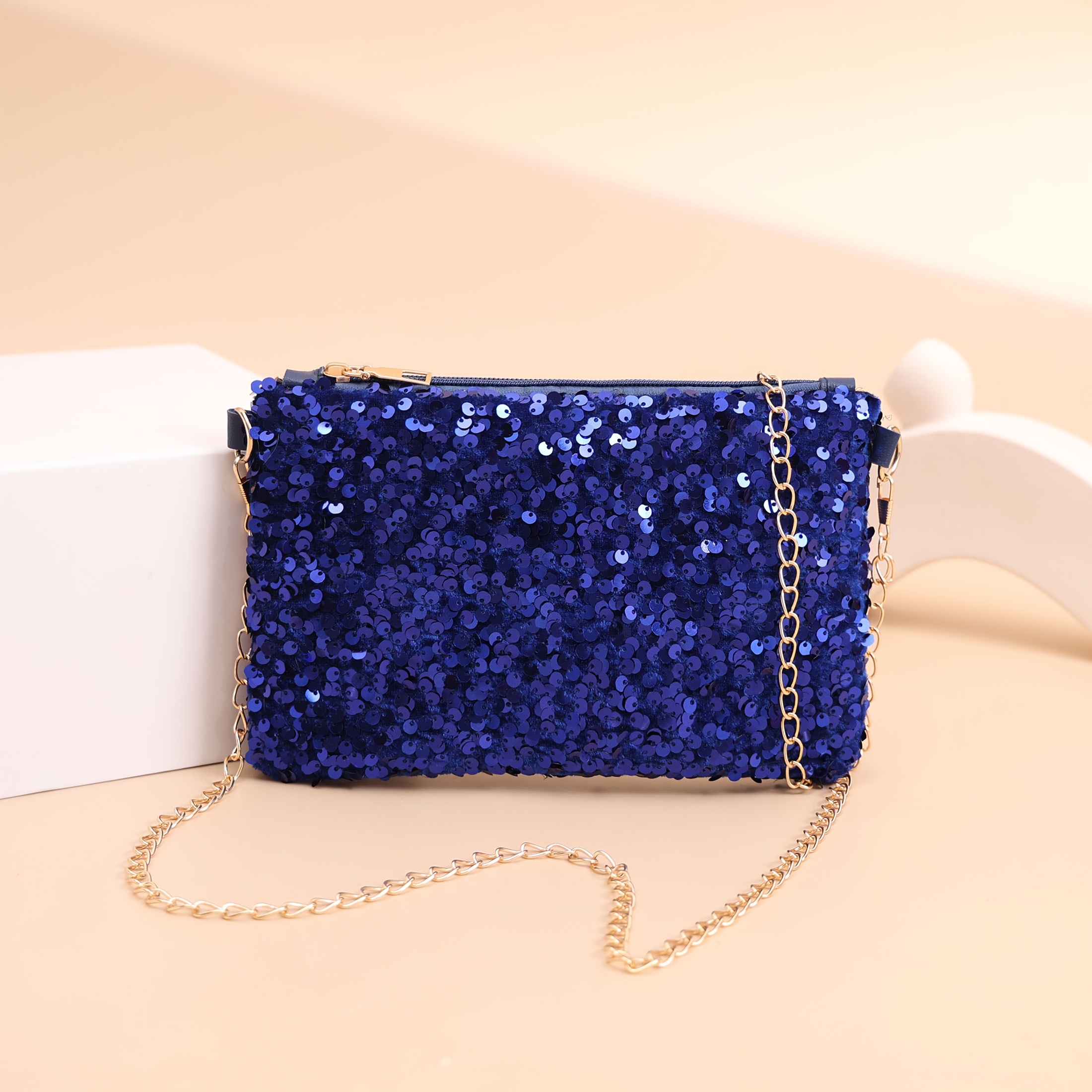 Image of Shoulder Bag, Crossbody Bag, Small Square Bag, Mobile Phone Bag, Contrasting Sequin Underarm Bag, Women's New Small Square Bag, Fashionable Shoulder Bag