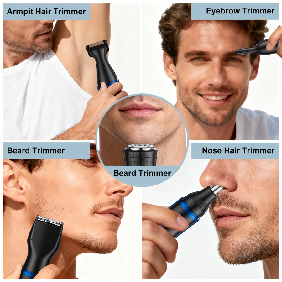 Multifunctional Men's Care Set with Razor, Trimmer & Knife