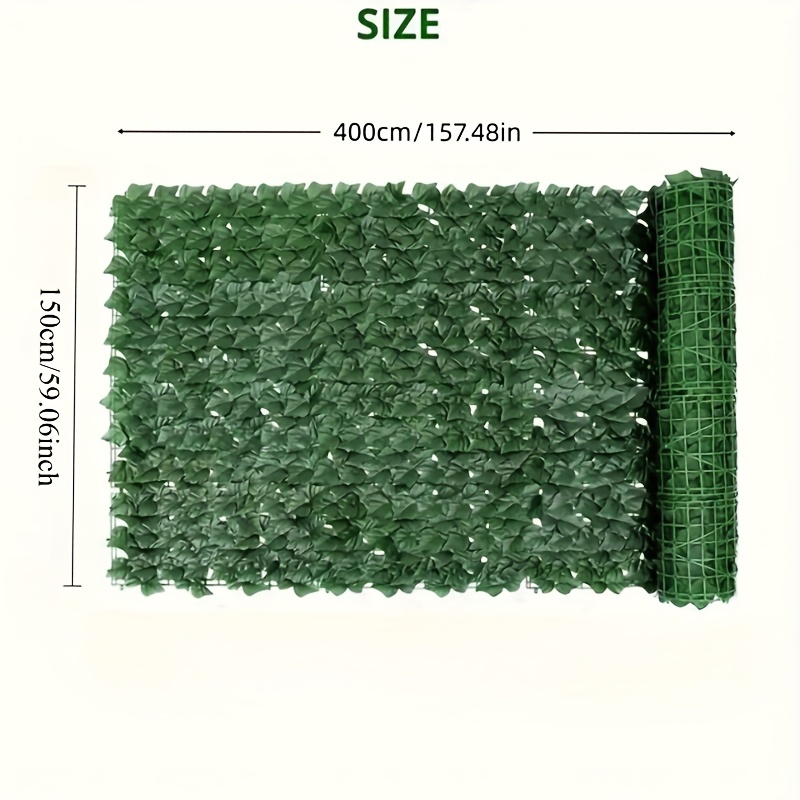 Image of 400x150cm Artificial Ivy Privacy Fence Wall Screen, Hedge Panels Greenery Vines, Faux Ivy Decor For Outdoor Décor – Perfect For Gatherings