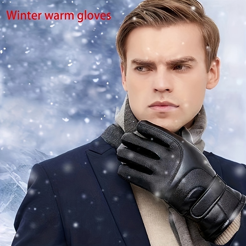 1 Par De Guantes Gruesos De Invierno Para Hombre Resistentes - Temu