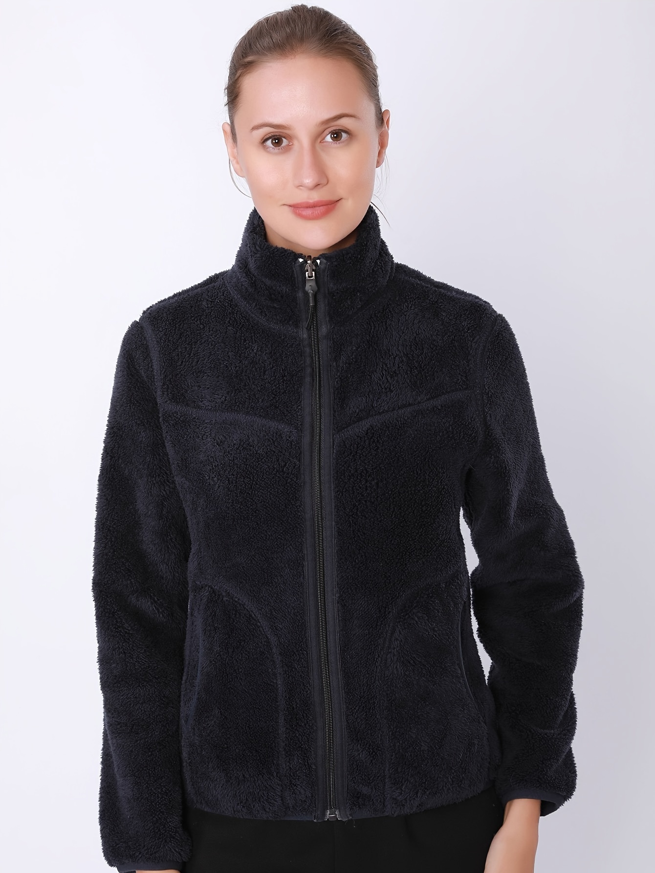 Thick Double sided Wearable Fleece Anti static Jacket Casual - Temu