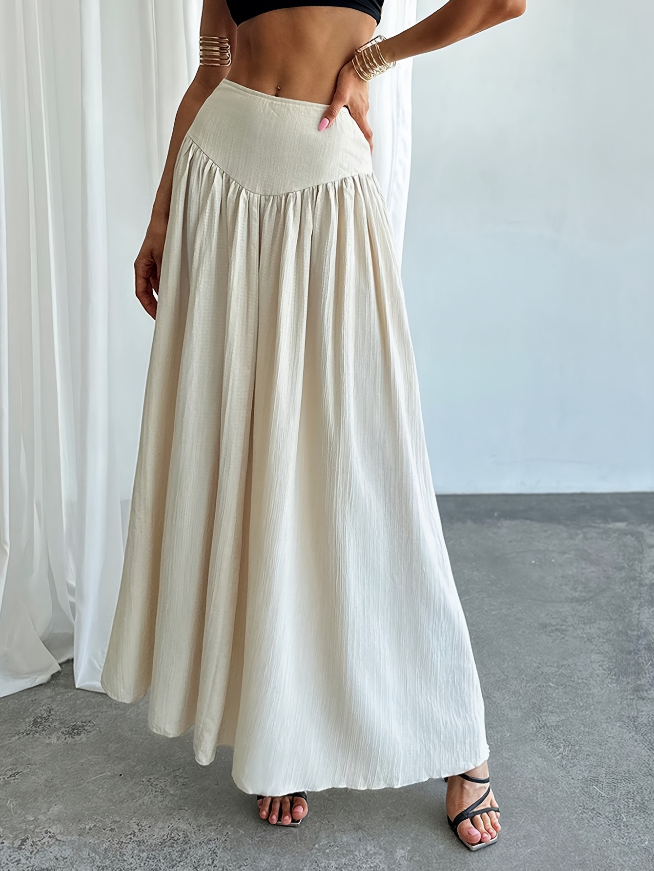 womens large hem white lining dress suitable vacation going - Temu Oman