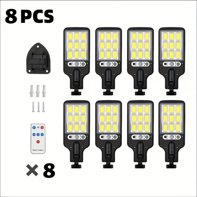 TEMU 108cob Solar Street Lamp, Outdoor Wall Light, , Waterproof, 3 Lighting With Motion Detection, Solar Sensor Led Street Light Ideal For Bedroom,