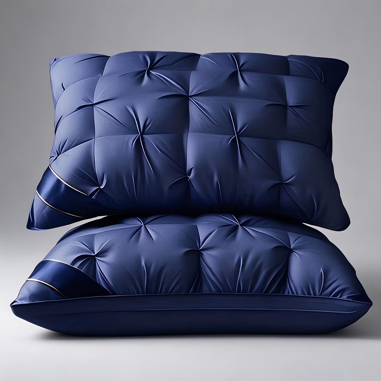 TEMU 2- Pillows - Ultra Soft Weighted Bed Pillows, Neck Support, Great For Side And Stomach Sleepers, Slow Rebound, Machine Washable, Easy To Clean,