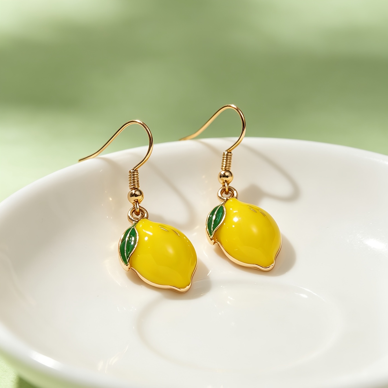 TEMU 1 Paire de Boucles d'Oreilles Mode Exquises en Émail Dragon Fruit Citron pour Femmes, Mignonnes, Délicates et Élégantes, Boucles d'Oreilles