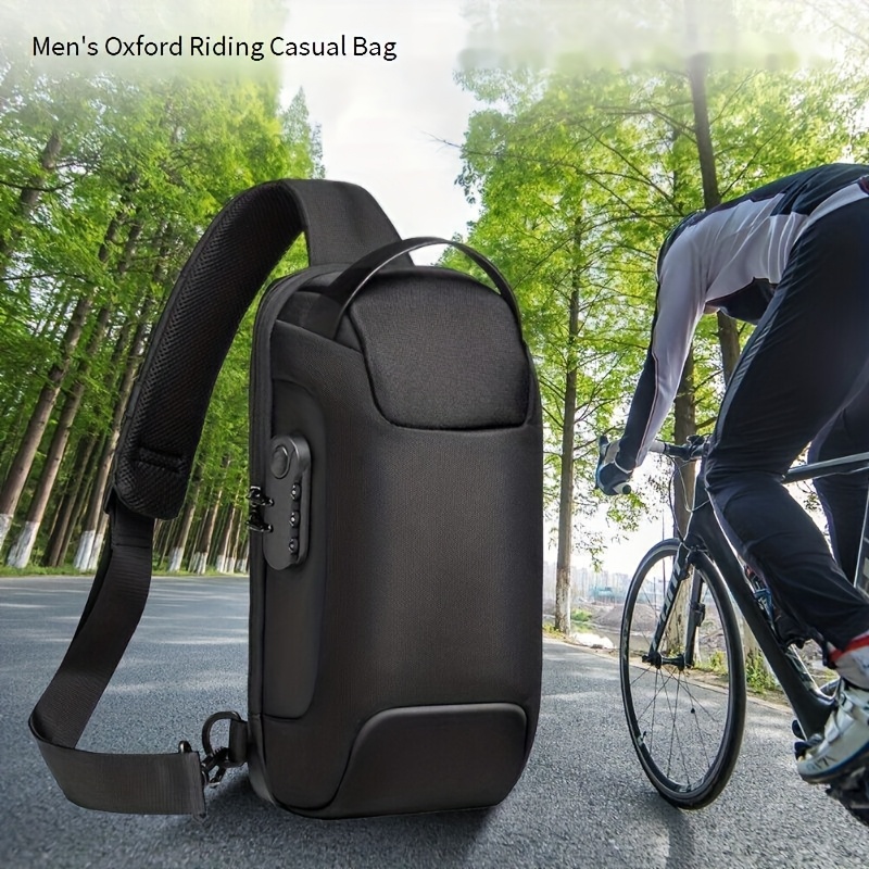 Sac à Dos -Vol pour Hommes pour Moto et Bandoulière avec Serrure à Combinaison - Sac de Taille Ajustable Robuste, Compartiments Spécifiques pour Moto, Conception -Voleur pour Voyage, Navette - Mécanisme de Verrouillage (Pas d'Énergie Requise)