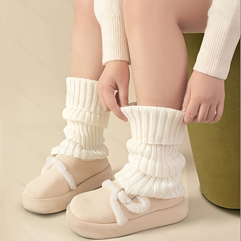 TEMU 1 Paire de Chaussures de Jambes Décoratives pour Femmes, Chaussures de Jambes Longues Tendance, Bas Chauds, Recommandées par les de Mode,