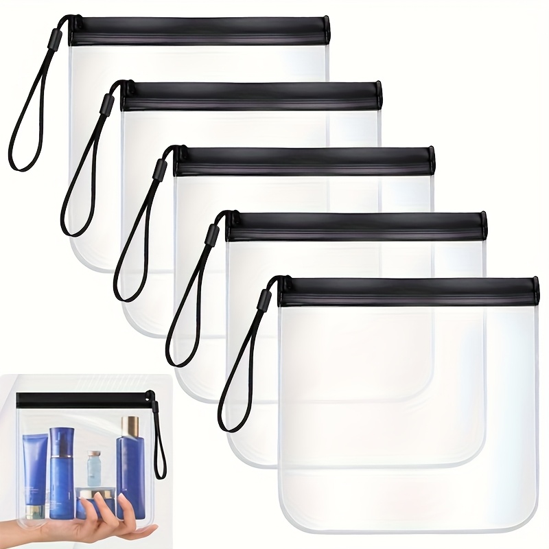 TSA-zugelassene Transparente Kulturtasche 2er Set – Wasserdicht, Für Handgepäck, 19,8 X 13,5 Cm