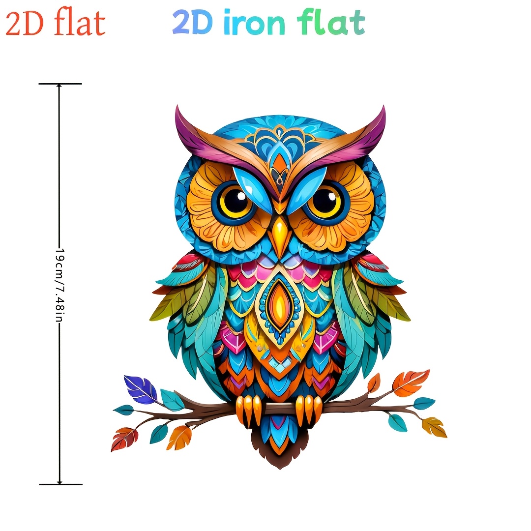 TEMU 2d Flat, [2d Flat] 1pc Bohemian Owl Wall Decor - Flat Panel Suitable For Patio, Garden, Living Room & Outdoor Fence Decoration, Plastic Owl Art