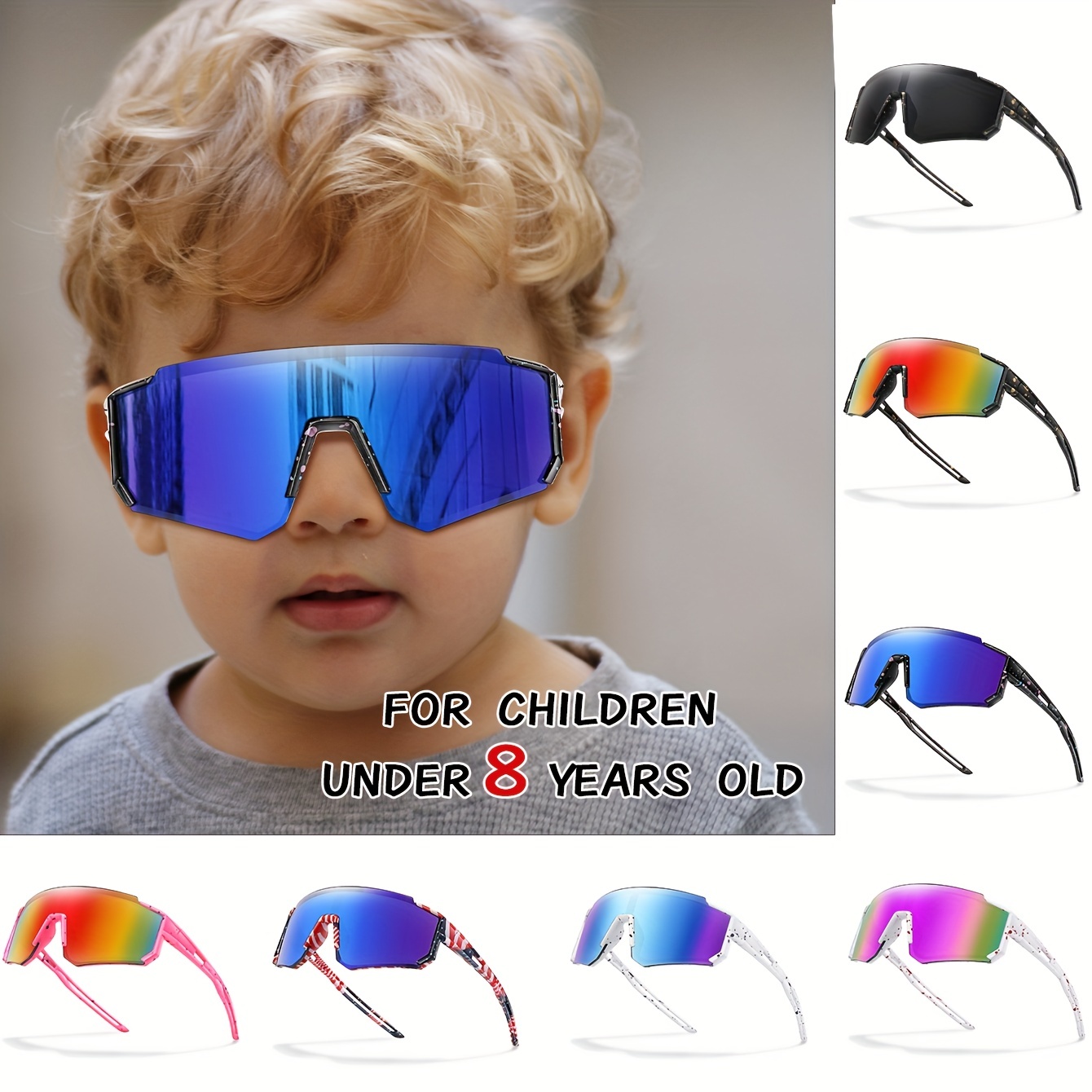 

Kids' Sports Fashion Glasses For Ages 3-8 - Uv400 Protection, Comfort Fit For Running, Cycling & Baseball - Unisex, Multiple Colors, Durable Hard Case Included