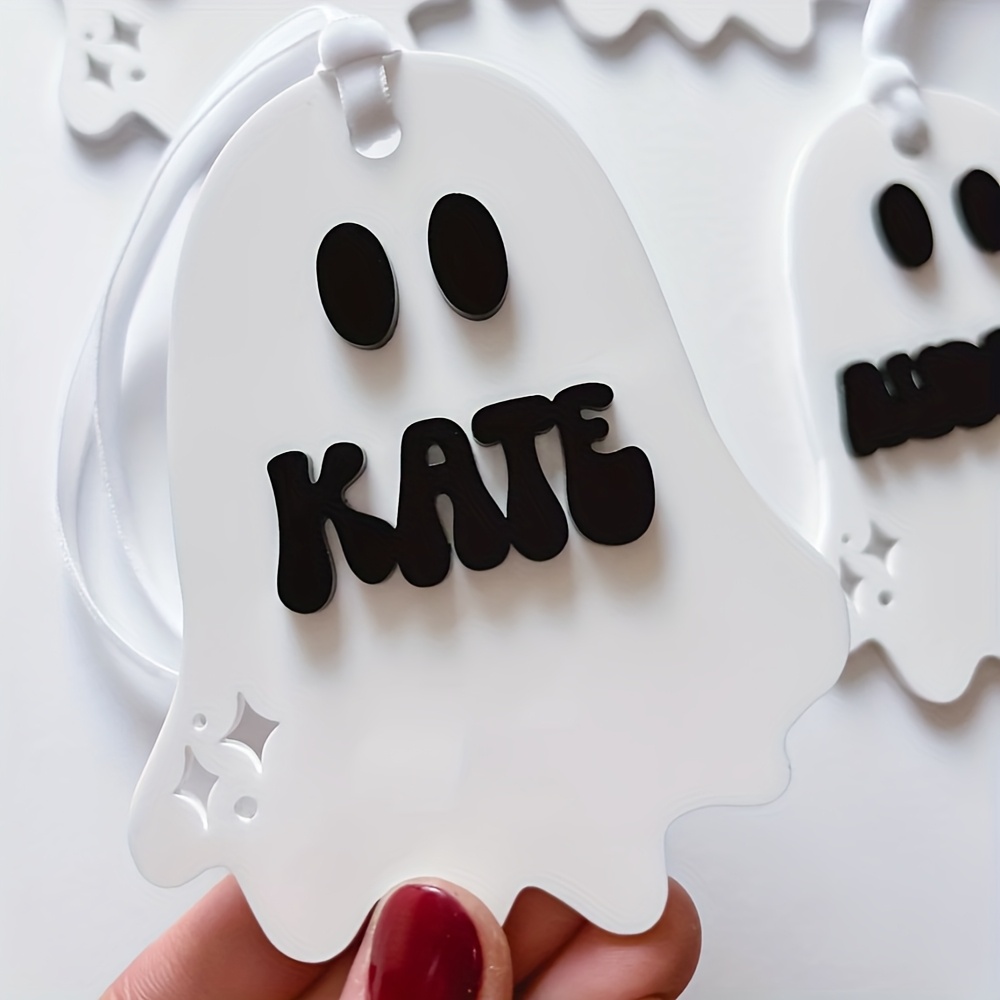 TEMU Personalized Boo Bag Tag, Personalized Name Tag, Halloween Basket Tag, Boo Basket Tag, Tag, Halloween Name Tag, Acrylic Tag