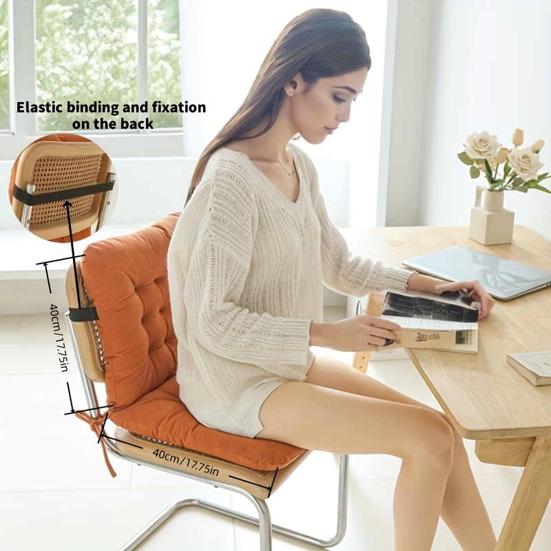 ergonomic office chair cushion with lumbar support thick seat cushion for back relief non slip straps posture   pressure relief compatible with desk car sofa ideal gift for home office decor desk chair cushion elastic binding adjustment Product details 1