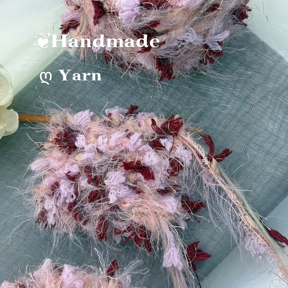 TEMU [Aiyuwen] Hilo Retro de Tejido a , Gasa Especial para Crochet, Tejido de Nuevas Bolas de Hilo Floral Tejido a 50G